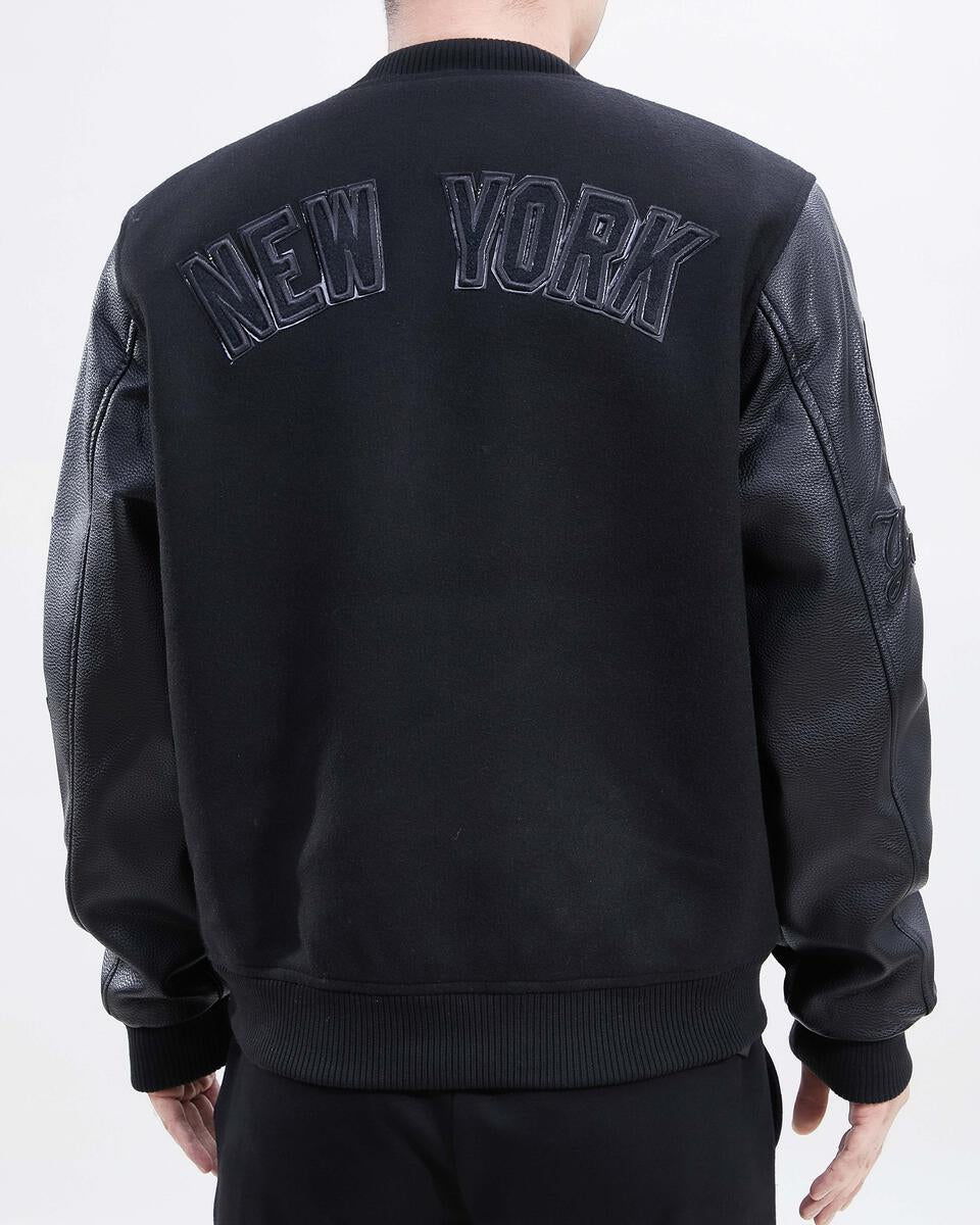 Pro Standard New York Yankees Black Wool Varsity Heavy Jacket