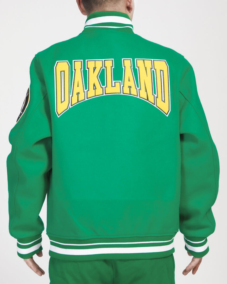 Kelly Green Oakland Athletics Pro Standard Crest Wool Varsity Jacket