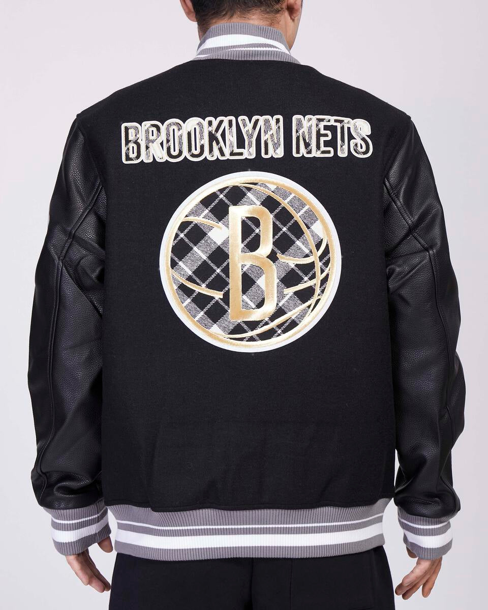 Black Brooklyn Nets Pro Standard Wool Varsity Heavy Jacket