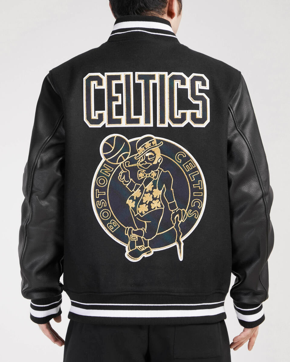 Black Boston Celtics Pro Standard Prep Wool Varsity Heavy Jacket