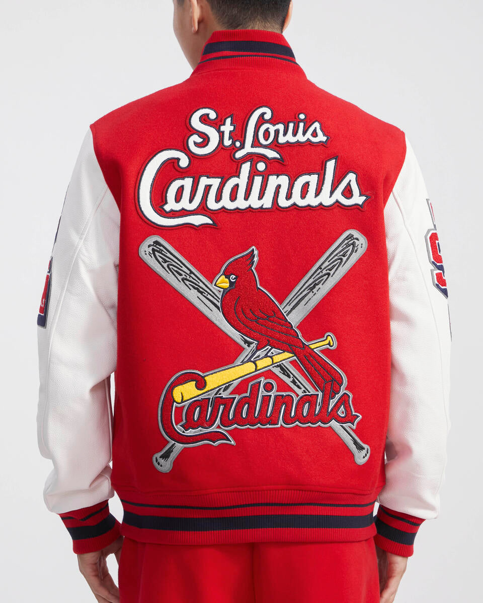 Red St. Louis Cardinals Pro Standard Mashup Logo Wool Varsity Heavy Jacket