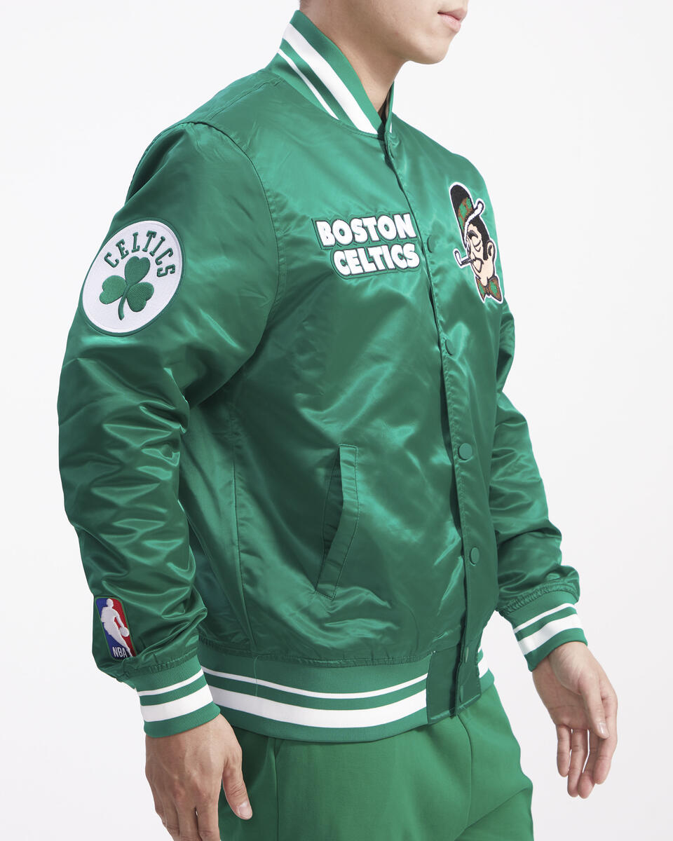 Green Boston Celtics Pro Standard Logo Mascot Satin Jacket