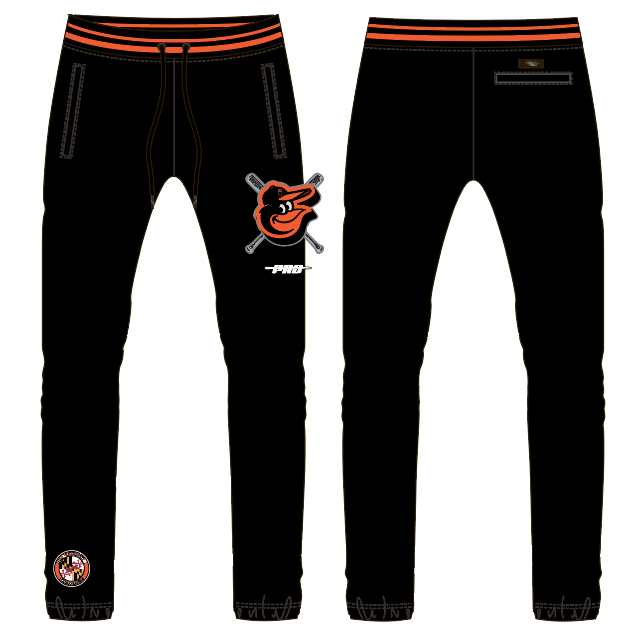 Black Baltimore Orioles Pro Standard Mashup Crewneck Fleece Sweatpant