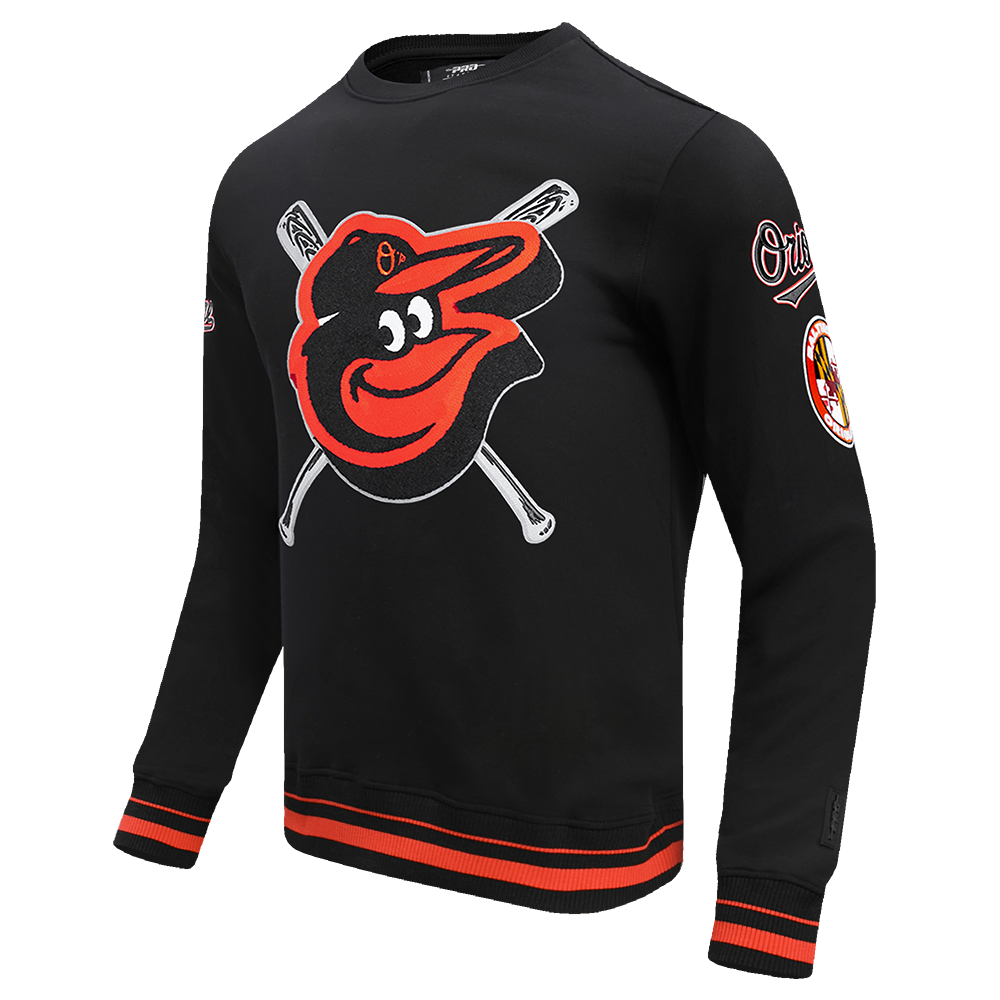 Black Baltimore Orioles Pro Standard Mashup Crewneck Fleece Sweatshirt