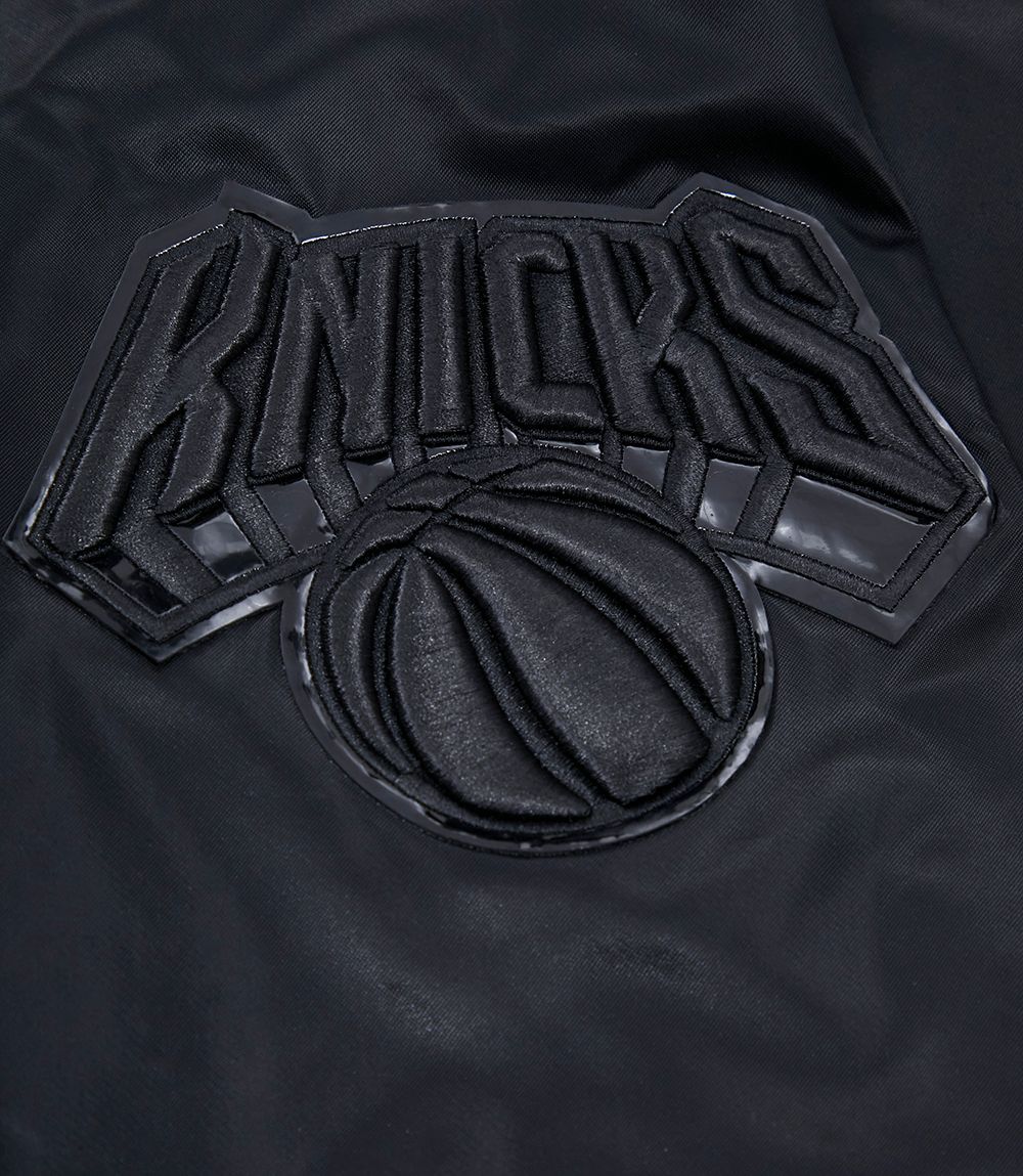 Triple Black New York Knicks Pro Standard Light Satin Jacket