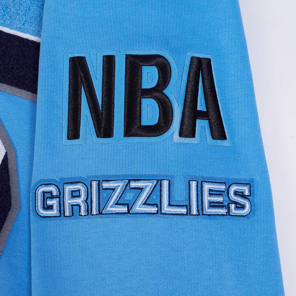 University Blue Memphis Grizzlies Pro Standard Pullover Mashup Crewneck Fleece Sweatshirt