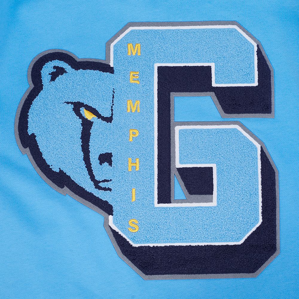 University Blue Memphis Grizzlies Pro Standard Pullover Mashup Crewneck Fleece Hoodie