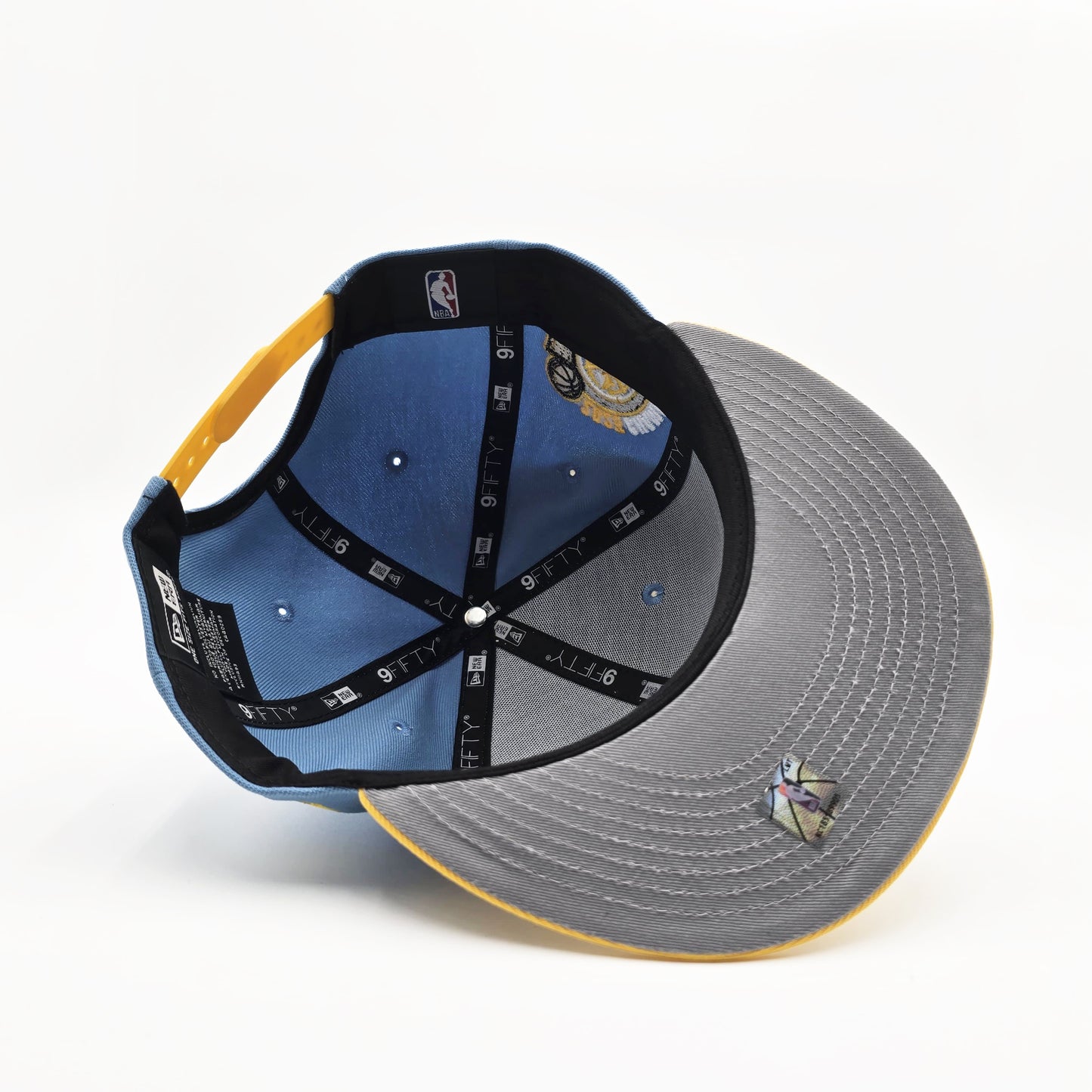 New Era Denver Nuggets '2023 Champions' 9FIFTY Snapback Sky Blue/Yellow