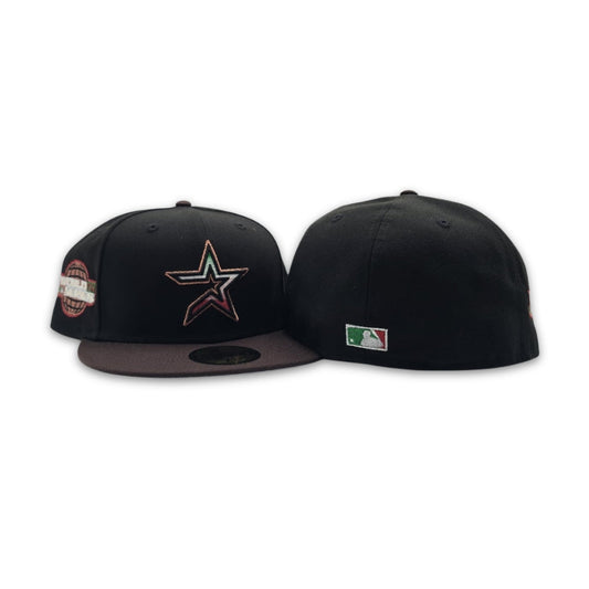 Black Houston Astros Brown Visor Gray Bottom 2005 World Series Side Patch New Era 59Fifty Fitted
