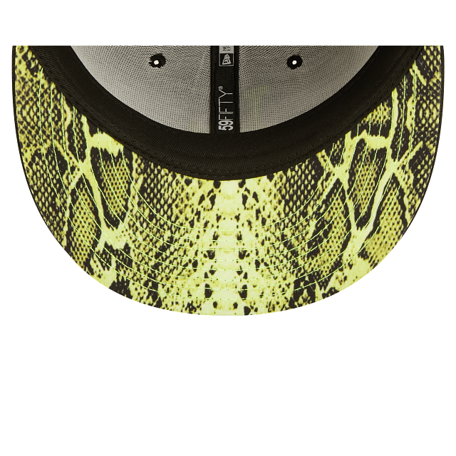 Black Pittsburgh Pirates Neon Green Pop Snakeskin Bottom 76th World Series Side Patch New Era 59Fifty Fitted