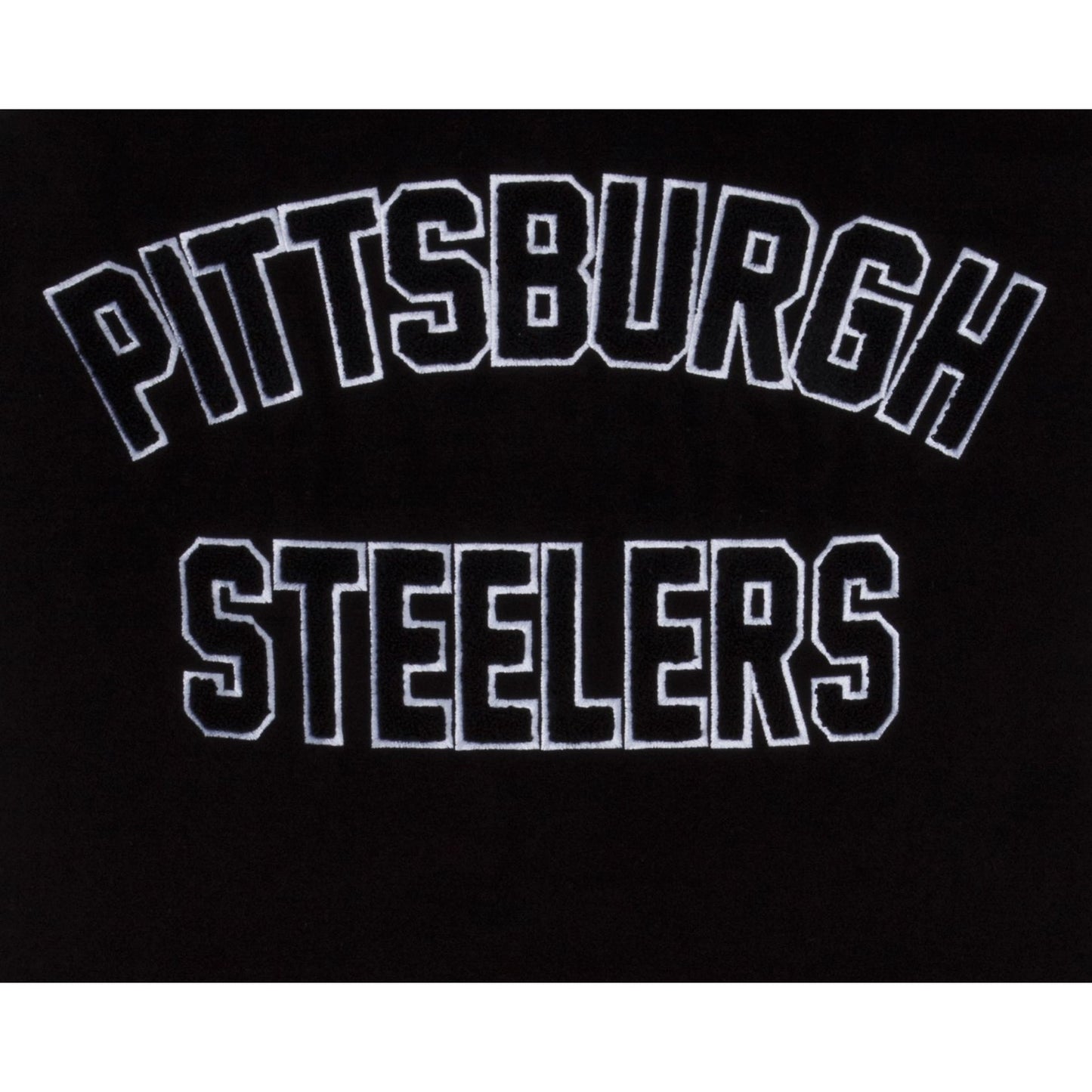 Black Pittsburgh Steelers New Era 3rd Down Wool Varsity Heavy Jacket