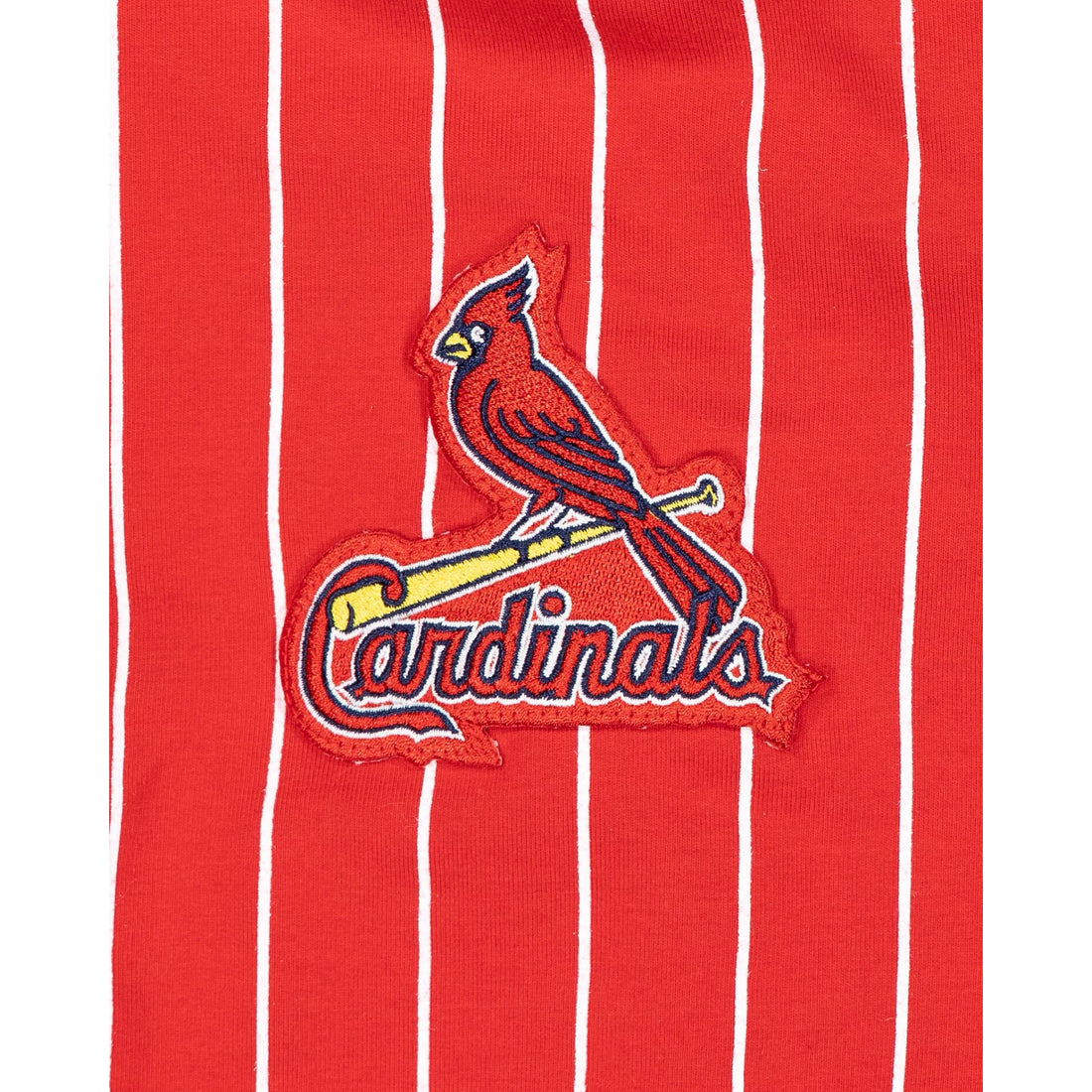 Red St. Louis Cardinals Logo Select New Era Pinstripe Hoodie