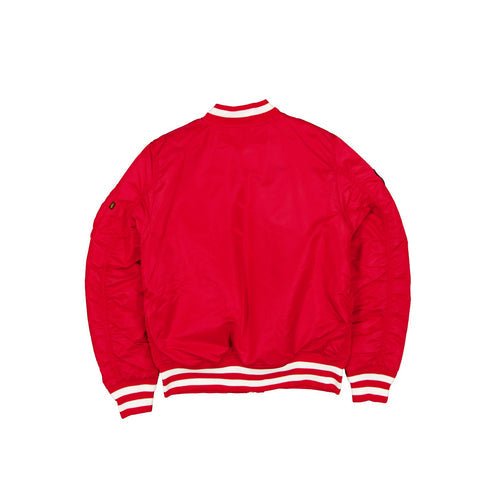 Red San Francisco 49ers Alpha Industries MA-1 New Era Bomber Jacket