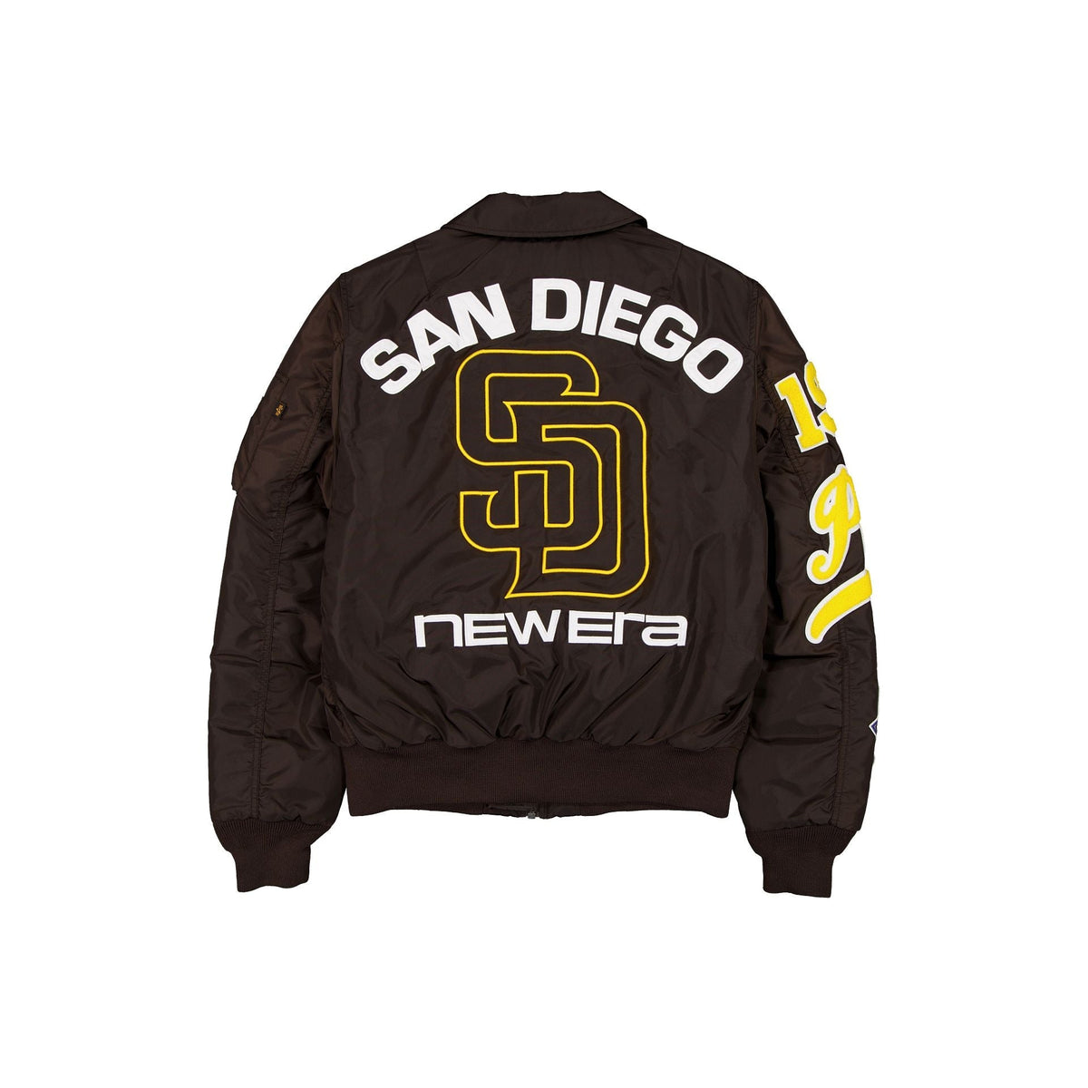 Brown San Diego Padres Alpha Industries MA-1 New Era Flight Jacket