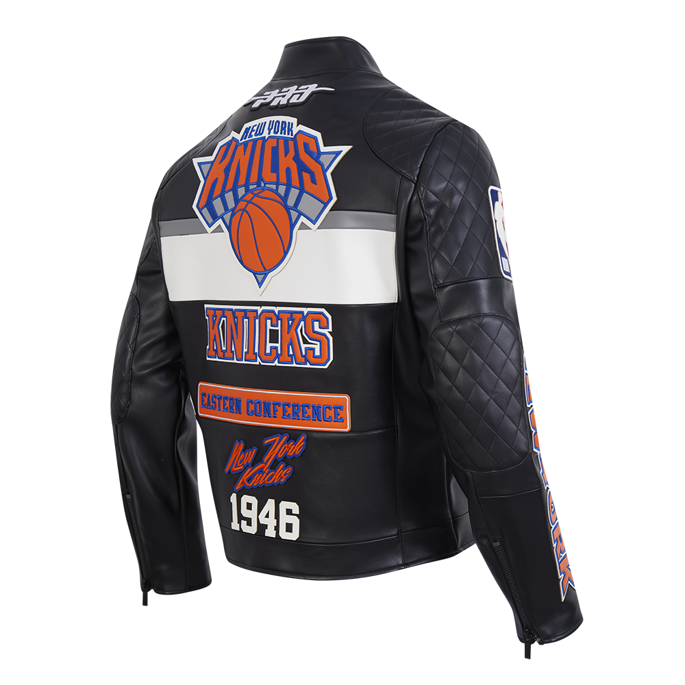 Black New York Knicks Pro Standard Moto Jacket