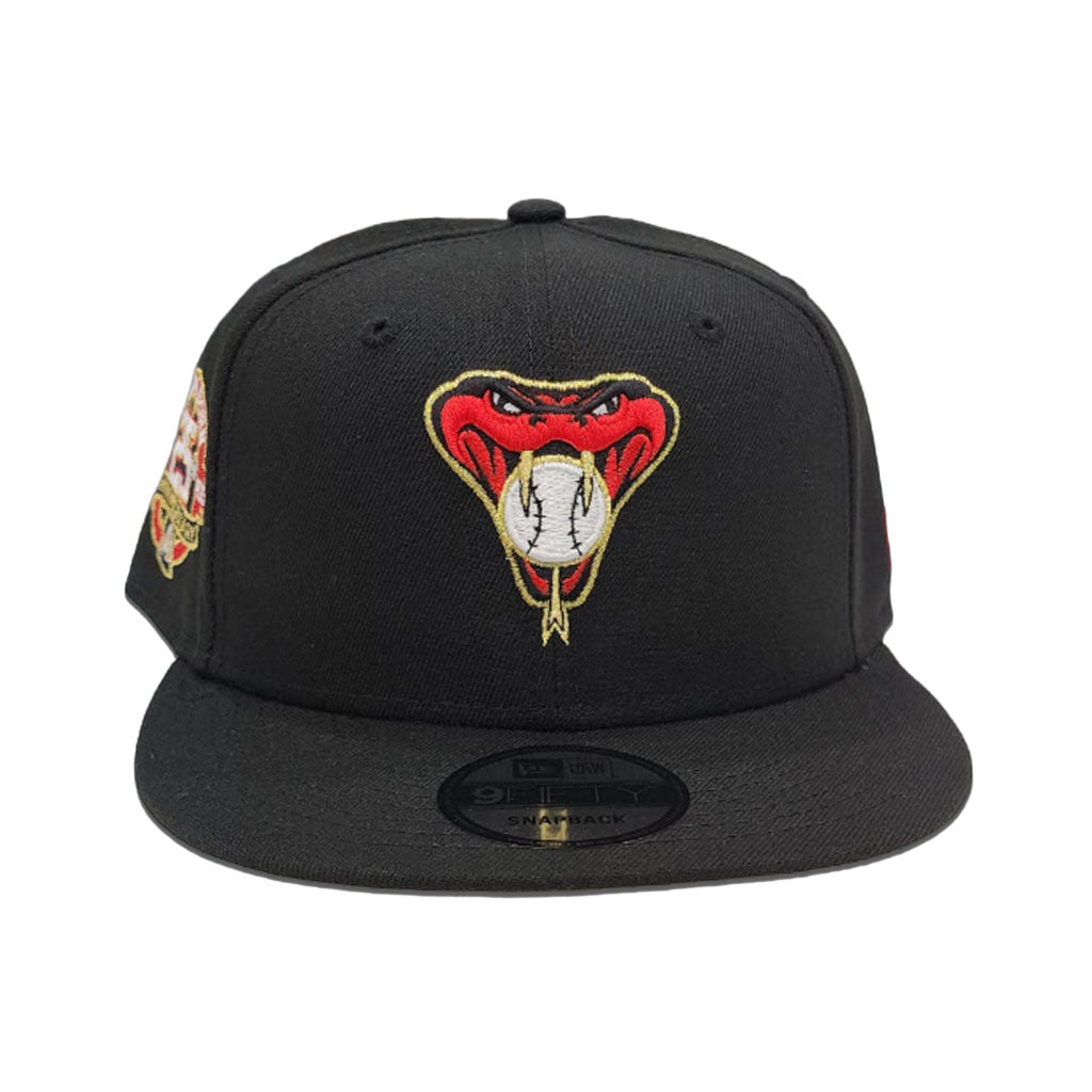 Black Arizona Diamondbacks Gray Bottom 25th Anniversary Side Patch New Era 9Fifty Snapback
