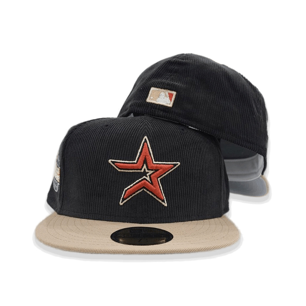 Black Corodury Houston Astros Gray Bottom 2005 World Series Side Patch New Era 59Fifty Fitted