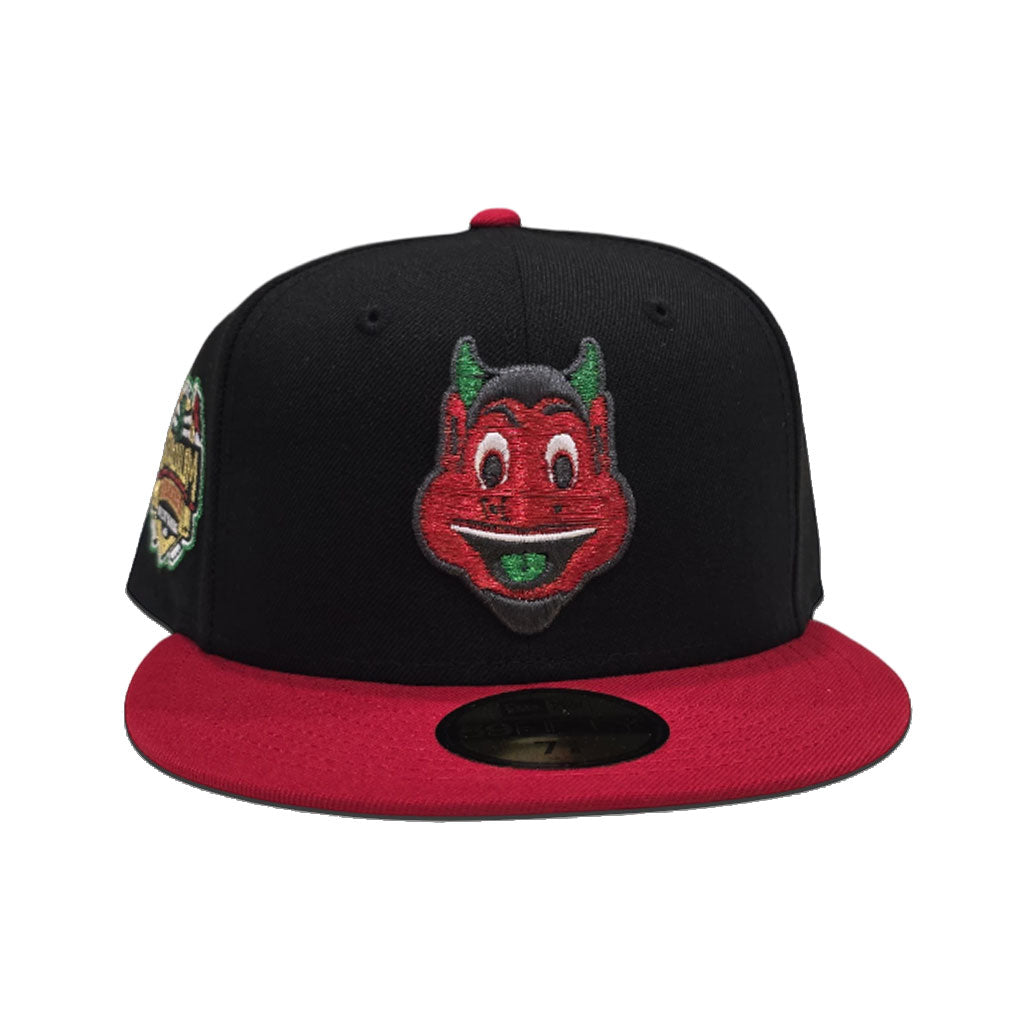 Black Mascot New Jersey Devils Red Visor Gray Bottom 2014 New York Stadium Series Side Patch New Era 59Fifty Fitted