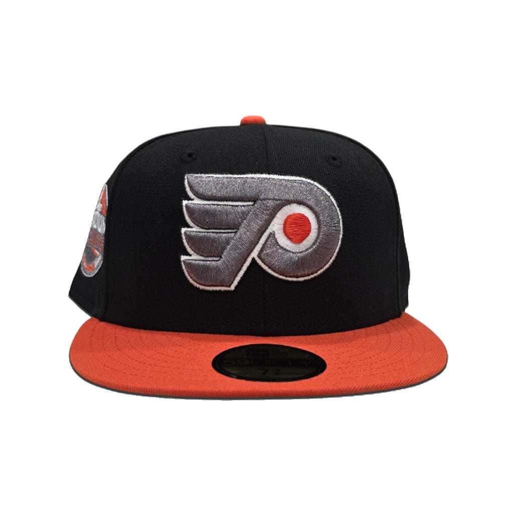 Black Philadelphia Flyers Orange Visor Gray Bottom 2017 Stadium Series Side Patch New Era 59Fifty Fitted