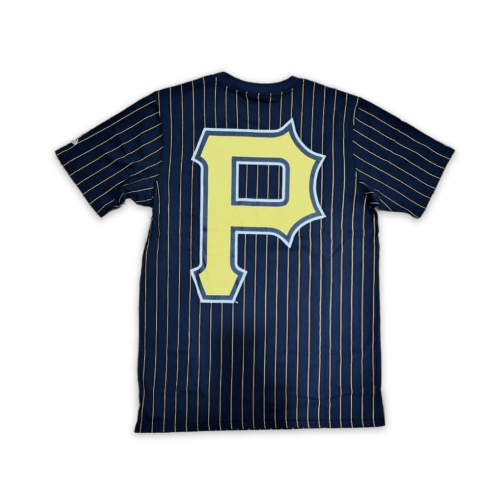 Black Pittsburgh Pirates Yellow Pinstripe New Era Short Sleeve T-shirt