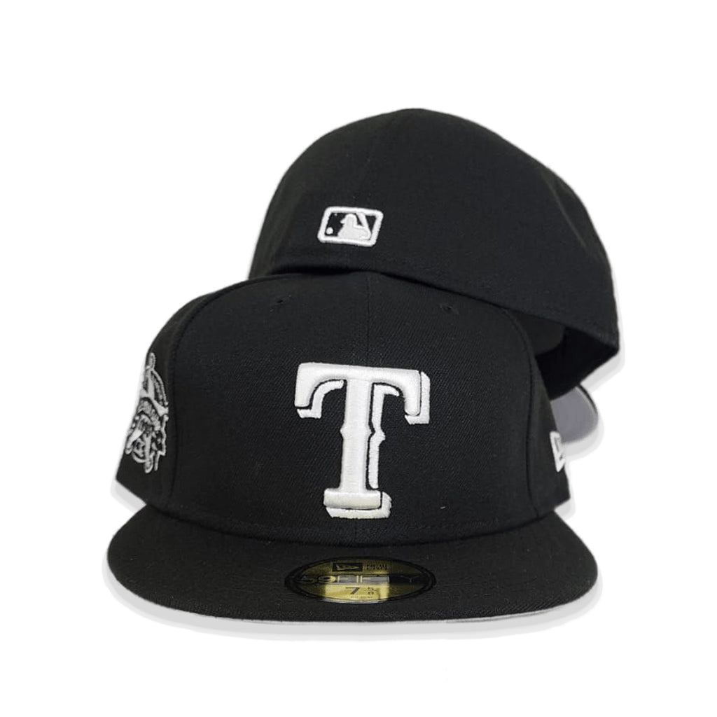 Black Texas Rangers Gray Bottom 1995 All Star Game Side Patch New Era 59Fifty Fitted