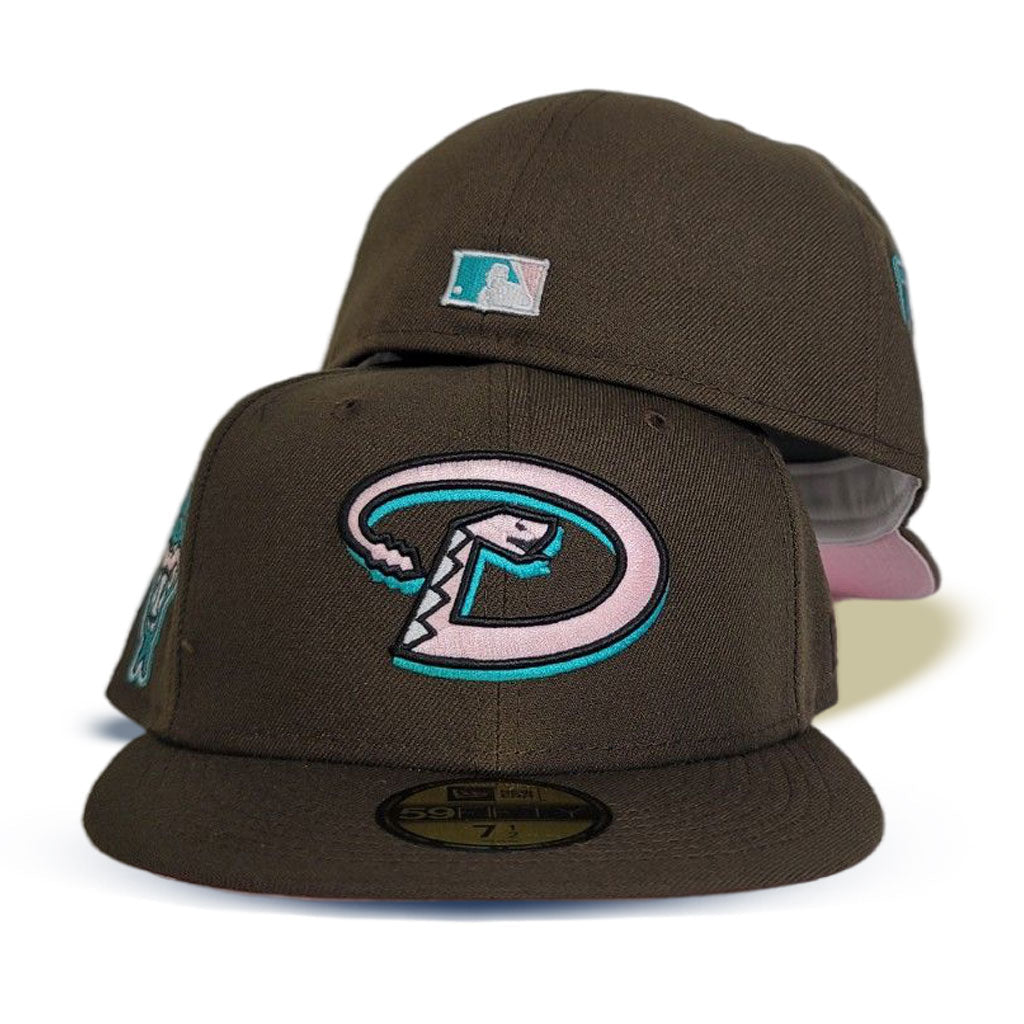 Brown Arizona Diamondbacks Pink Bottom 1998 Inaugural Season Side Patch New Era 59Fifty Fitted