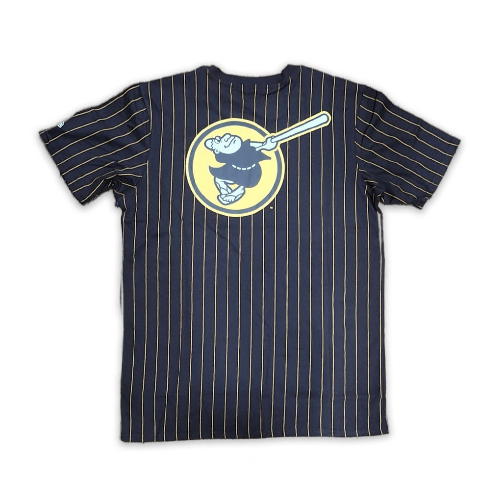 Brown San Diego Padres Yellow Pinstripe New Era Short Sleeve T-shirt
