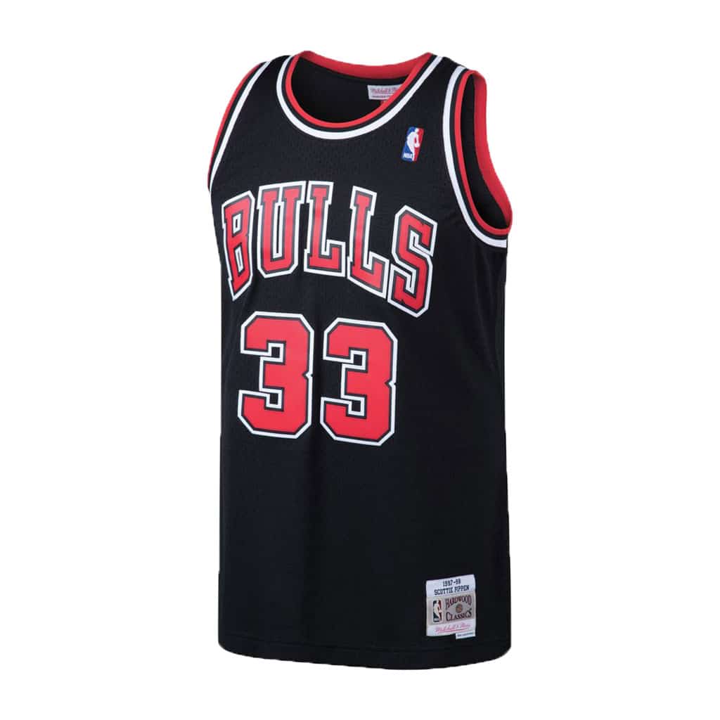 Chicago Bulls Scottie Pippen Mitchell & Ness Black 1997-98 Hardwood Classics Swingman Jersey