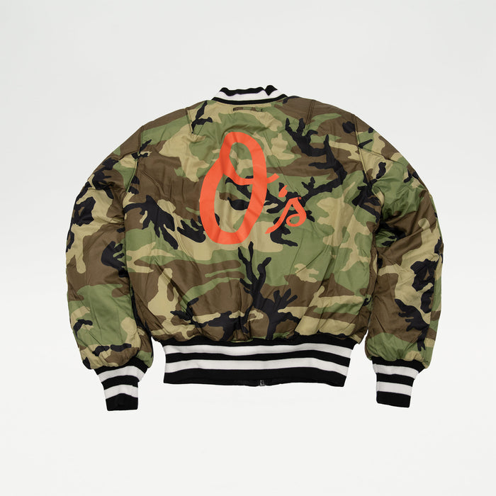 Black Baltimore Orioles Alpha Industries X New Era Reversible MA-1 Bomber Jacket