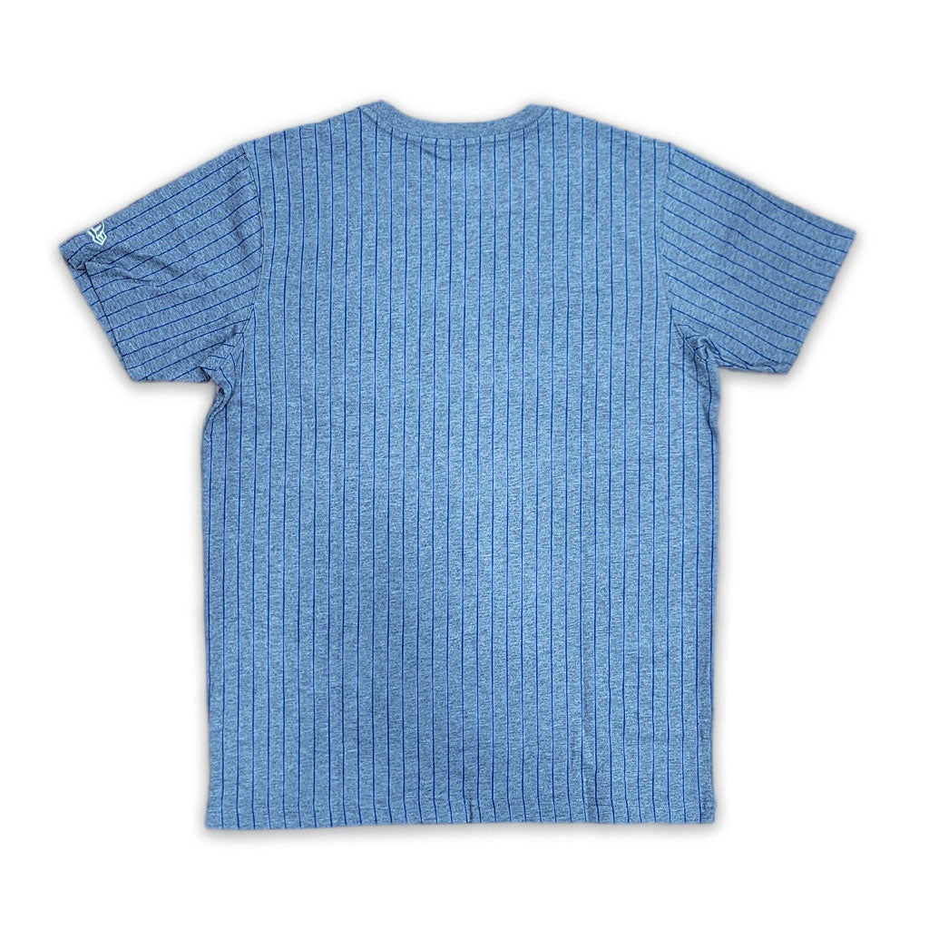 GRAY CHICAGO CUBS BROWN PINSTRIPE NEW ERA SHORT SLEEVE T-SHIRT