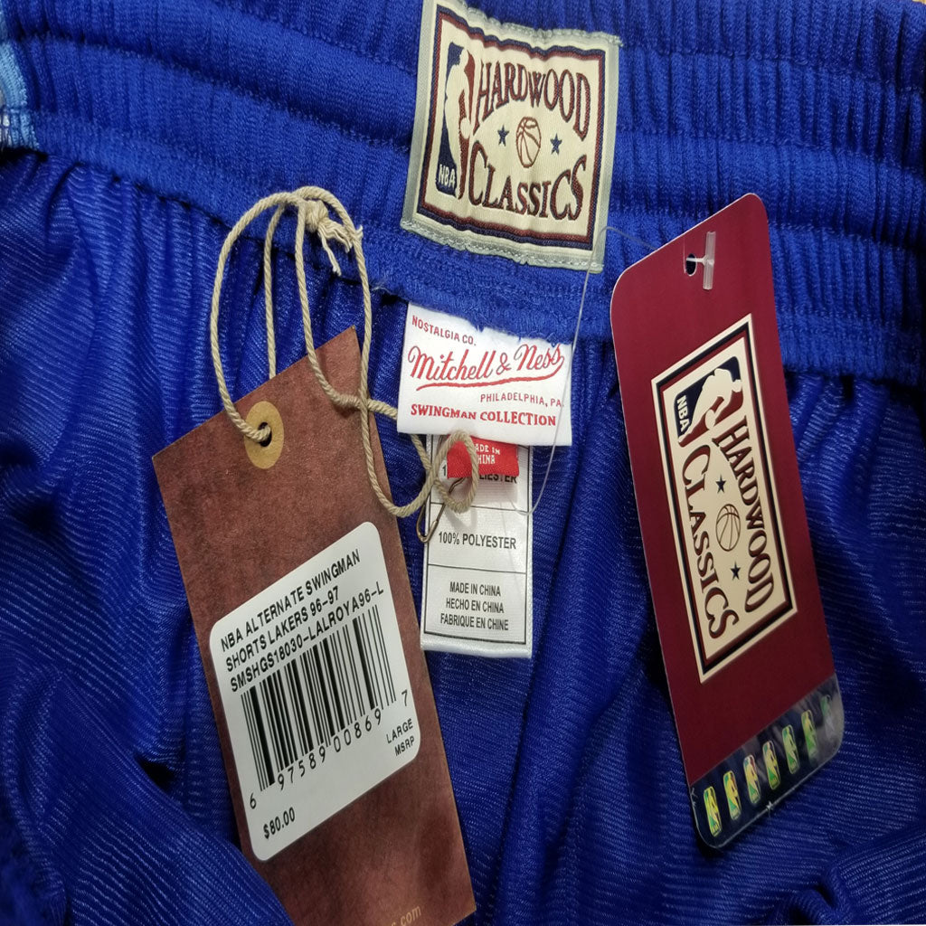 Light Blue Los Angeles Lakers Mitchell & Ness Hardeood Classic Men's Swingman Shorts