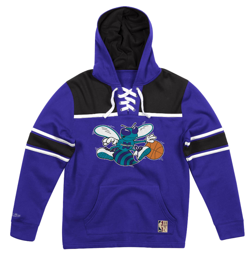 MITCHELL & NESS CHARLOTTE HORNETS FLEECE HOCKEY HOODIE
