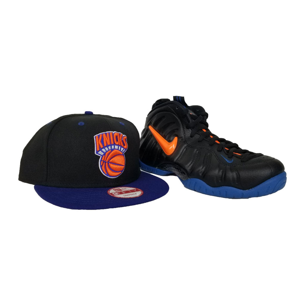 Matching New Era New York Knicks Snapback Hat For Nike Foamposite Knicks
