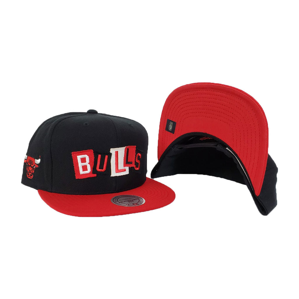 Mitchell & Ness Chicago Bulls Patch Work Black Snapback Hat