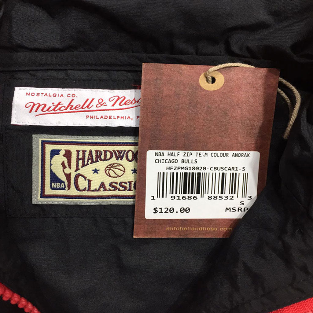 Mitchell & Ness Half Zip Anorak NBA Chicago Bulls Windbeaker Jacket