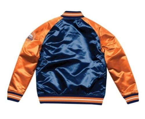 Mitchell & Ness Houston Astros Navy Blue Satin Varsity Jacket