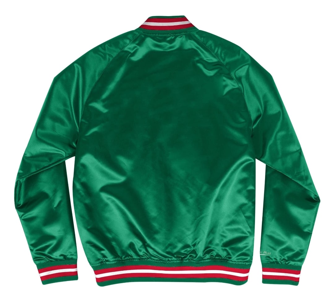 Mitchell & Ness Milwaukee Bucks Satin Varsity Light Jacket