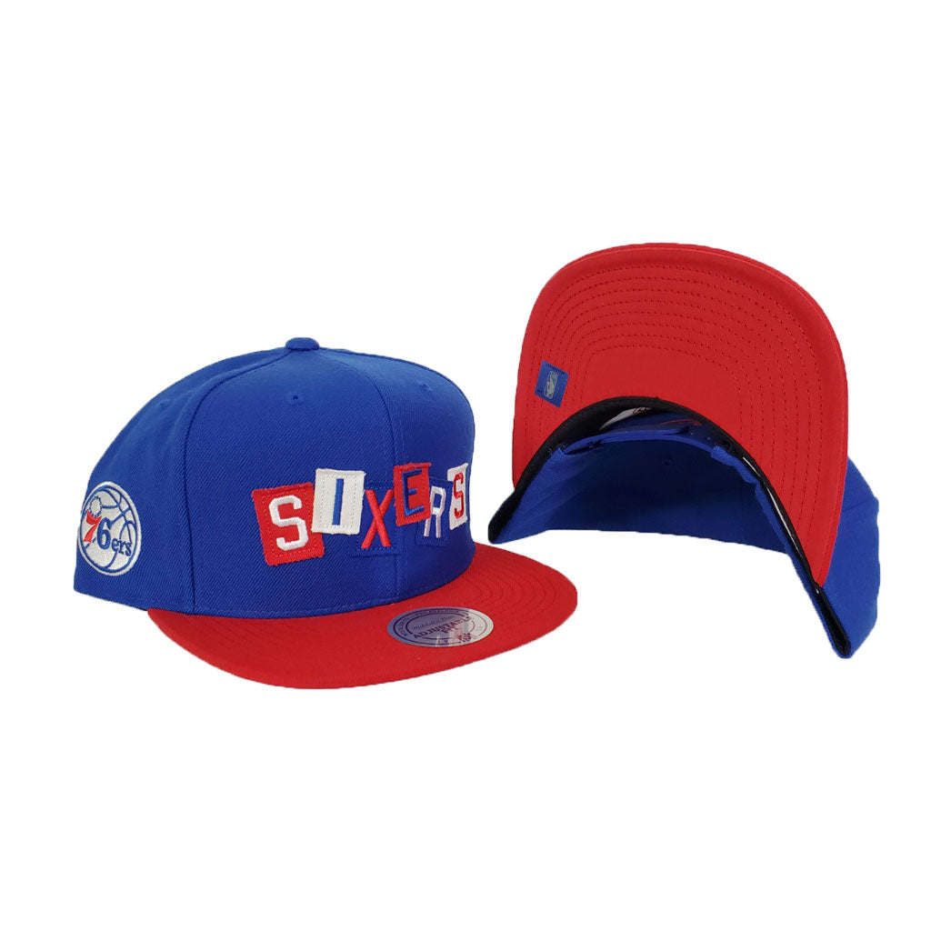 Mitchell & Ness Philadelphia 76ers Patch Work Snapback Hat