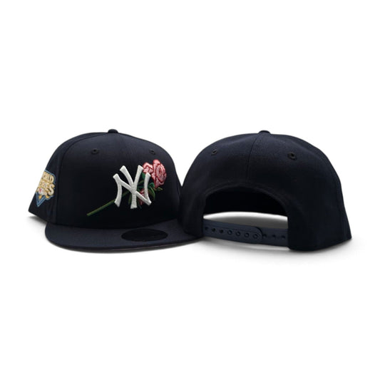 Navy Blue New York Yankees Rose Pink Bottom 2009 World Series Series Side Patch New Era 9Fifty Snapback