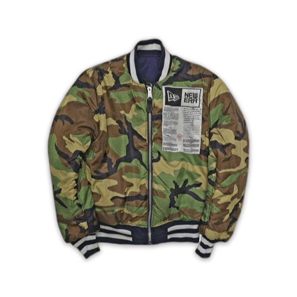 Navy Blue Seattle Mariners Alpha Industries X New Era Reversivble MA-1 Bomber Jacket
