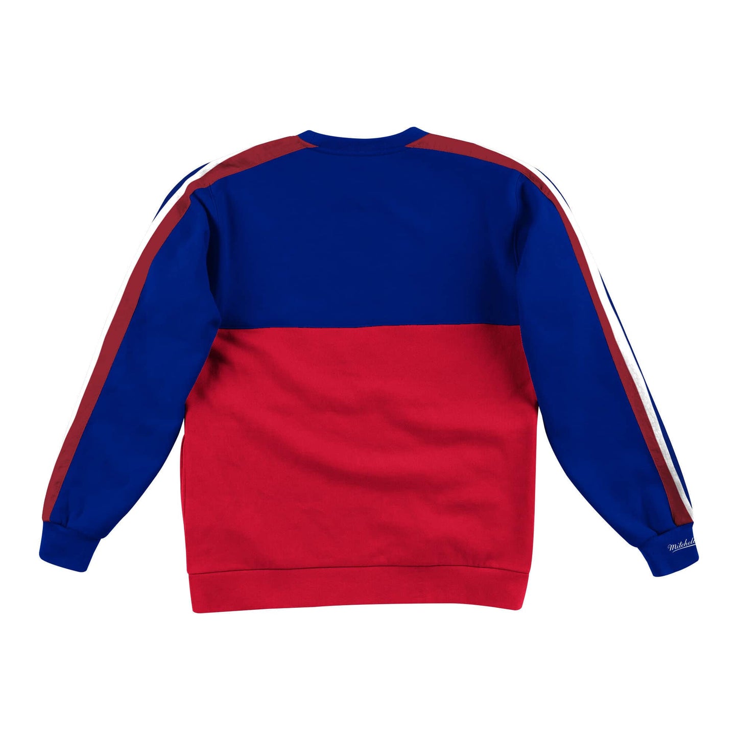 New England Patriots Mitchell & Ness Scorer Fleece Crew Sweatshirt