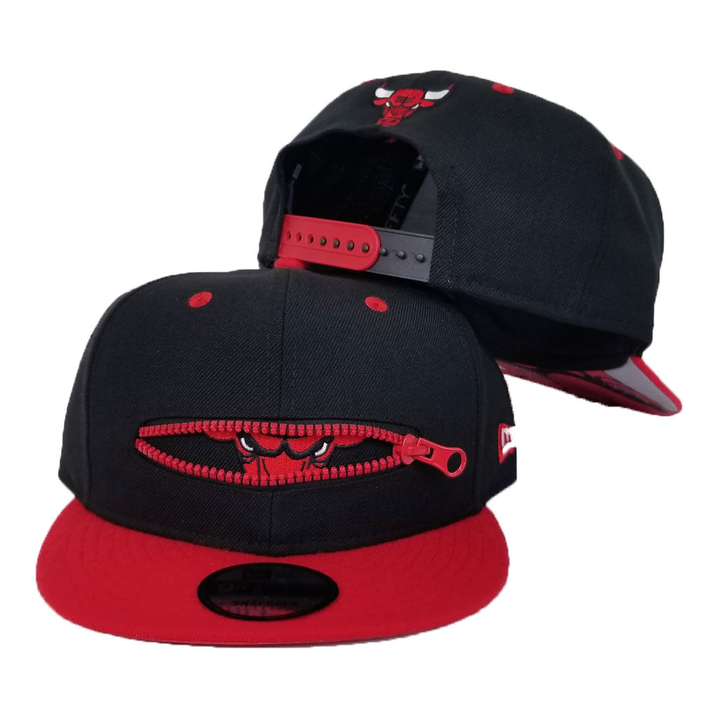 New Era Black Chicago Bulls Zipper 9Fifty Snapback Hat