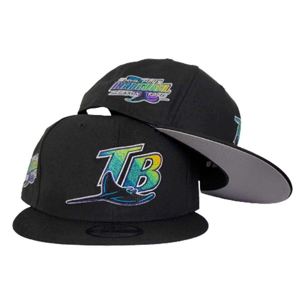 New Era Black Tampa Bay Rays 1998 Inaugural Season Side Patch Snapback