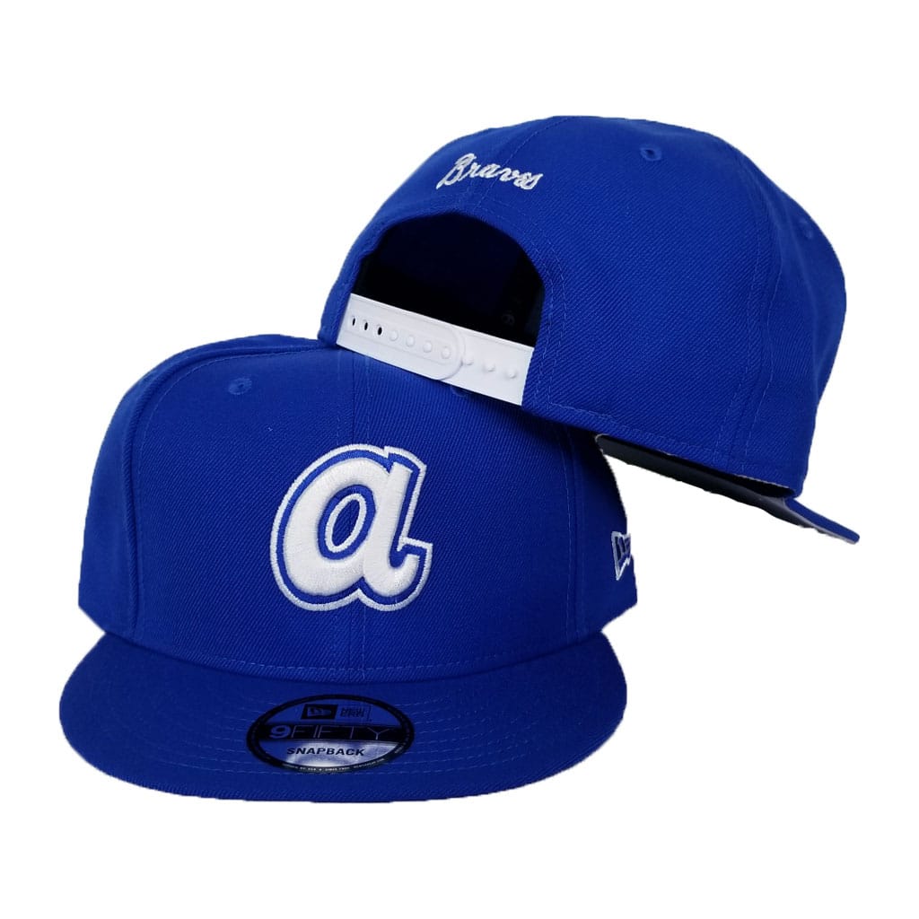 New Era Royal Blue Cooperstown Atlanta Braves 9Fifty Snapback