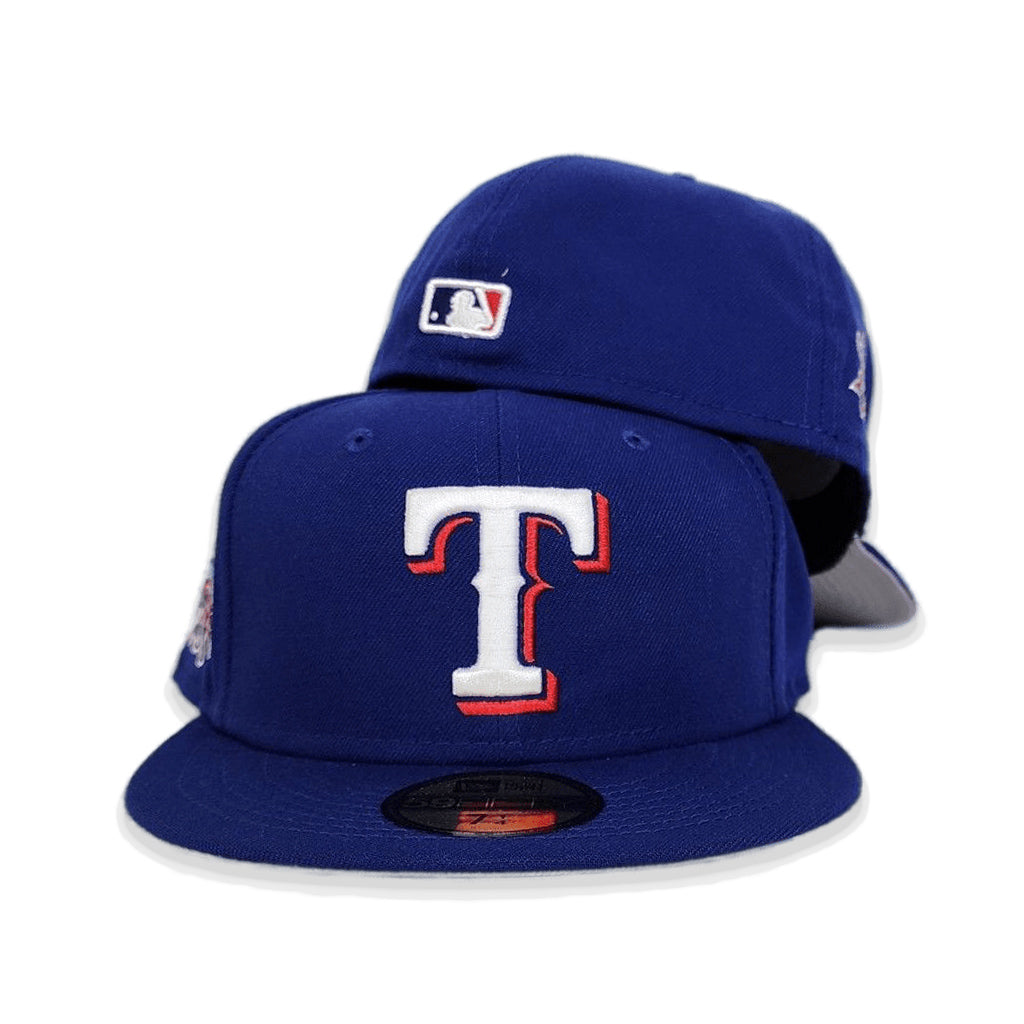 Royal Blue Texas Rangers Gray Bottom 1995 All Star Game Side Patch New Era 59Fifty Fitted