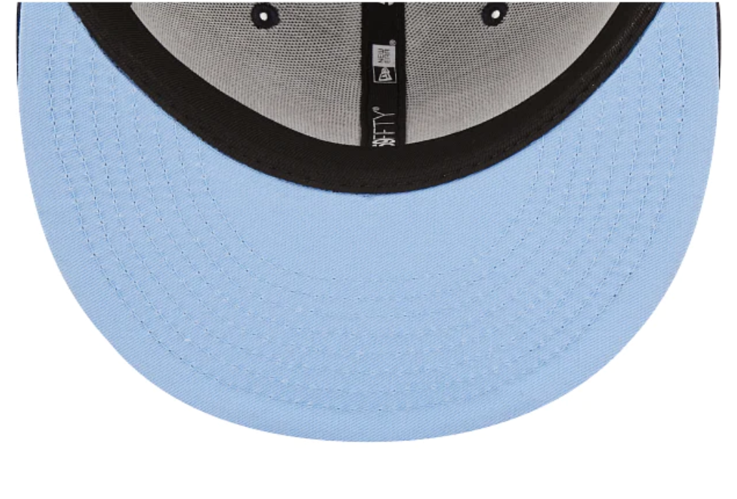 Navy Blue Houston Astros Icy Blue Bottom 2017 World Series Side Patch New Era Comic Cloud 59Fifty Fitted