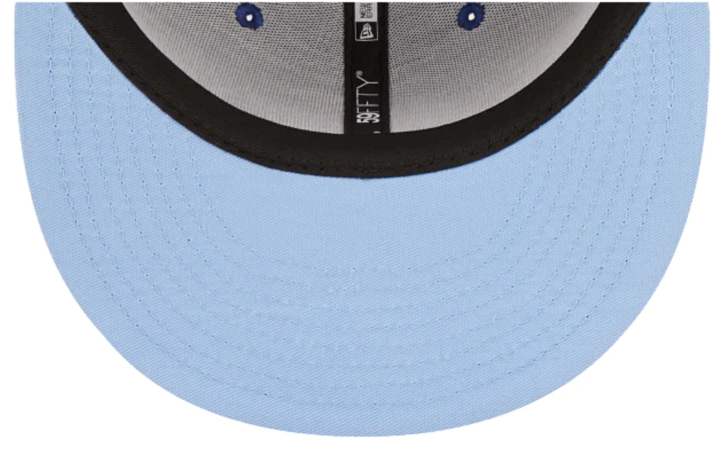 Royal Blue Toronto Blue Jays Icy Blue Bottom 1992 World Series Side Patch New Era Comic Cloud 59Fifty Fitted