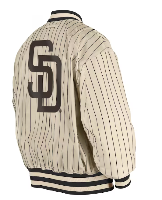 Black San Diego Padres New Era x Alpha Industries Reversible Full-Zip Bomber Jacket