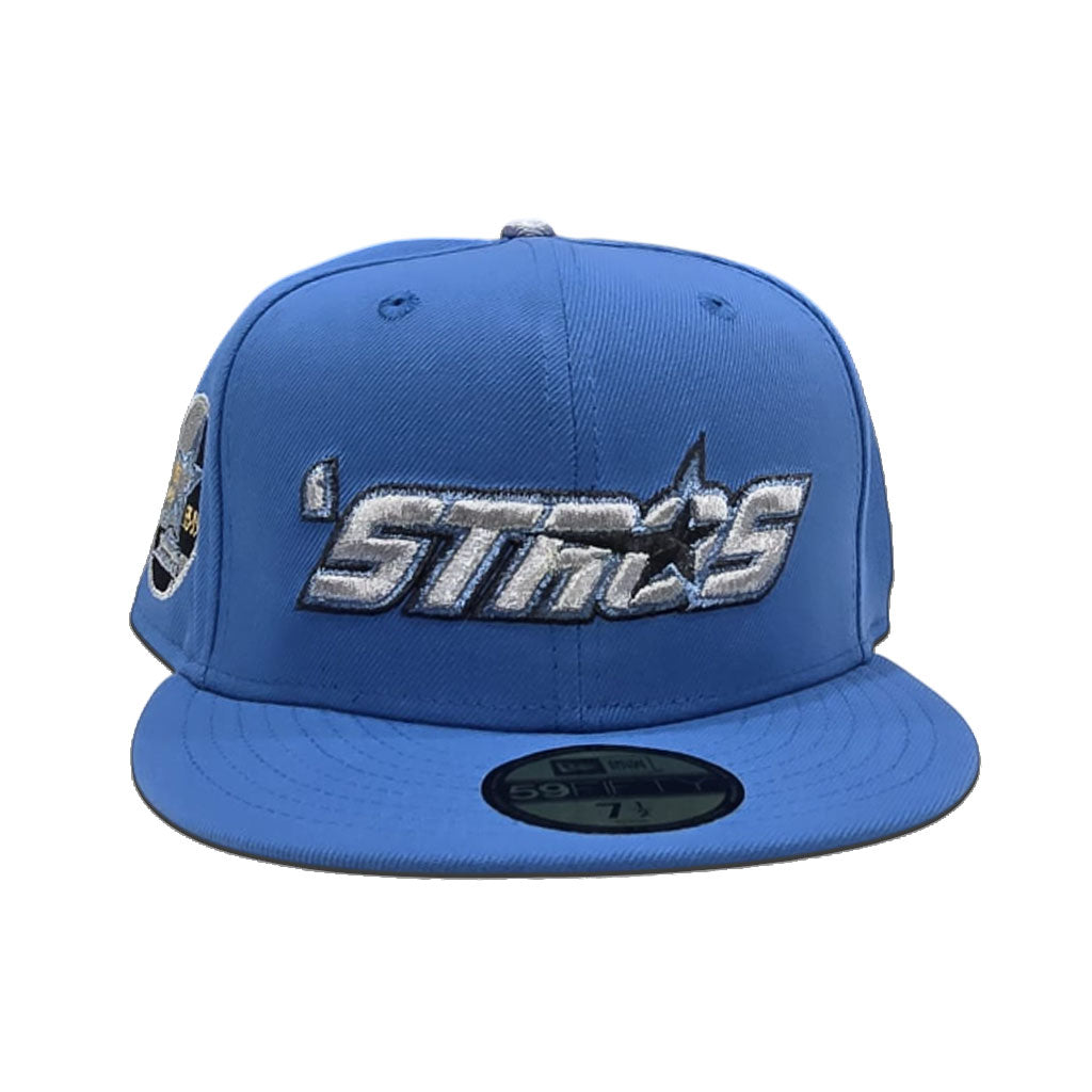 Airforce Blue Houston Astros 'stros Gray Bottom 35 Great Years Side Patch New Era 59Fifty Fitted