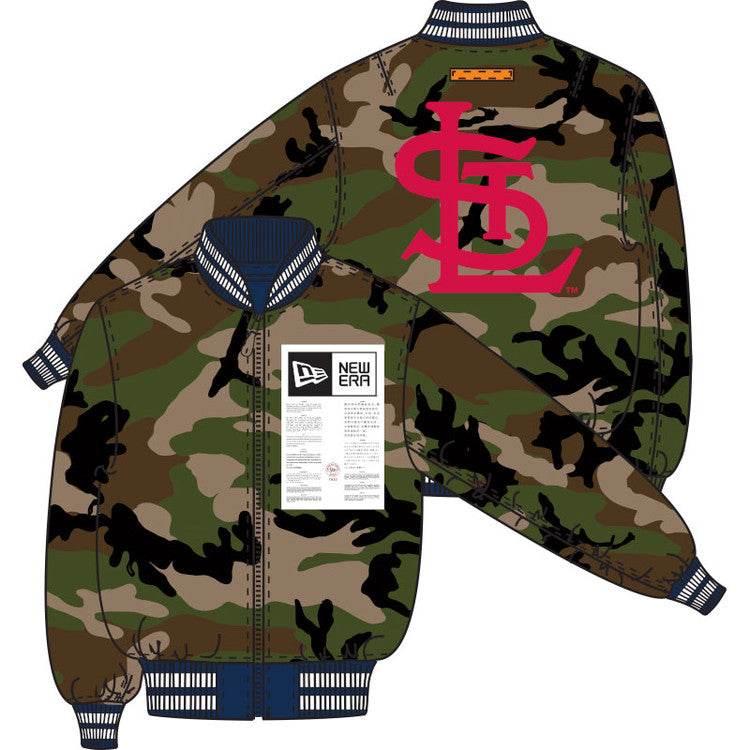 Navy St. Louis Cardinals Alpha Industries X New Era Reversible MA-1 Bomber Jacket